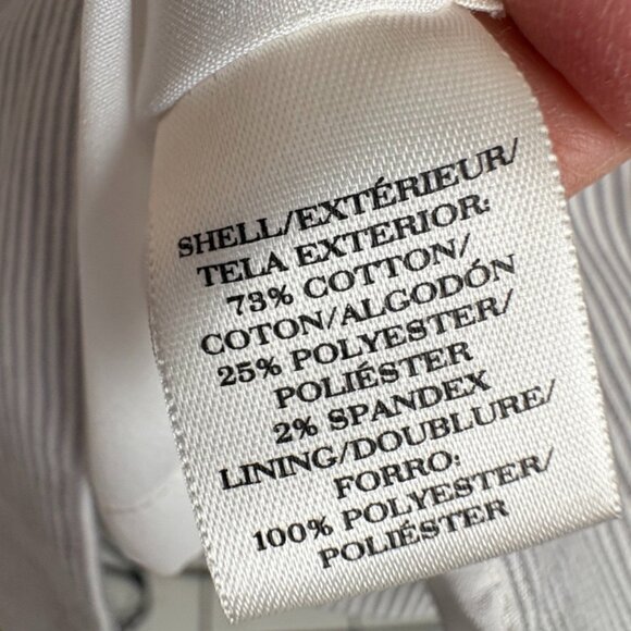 Ann Taylor Women's Gray Pinstripe Sleeveless Shirt Dress Size 6 Business Casual - Picture 14 of 14